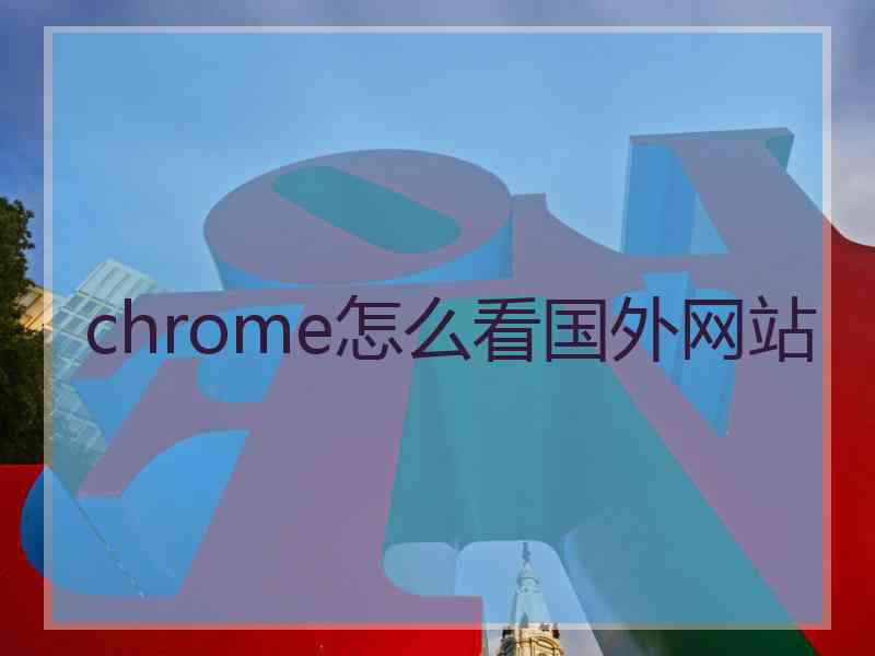 chrome怎么看国外网站