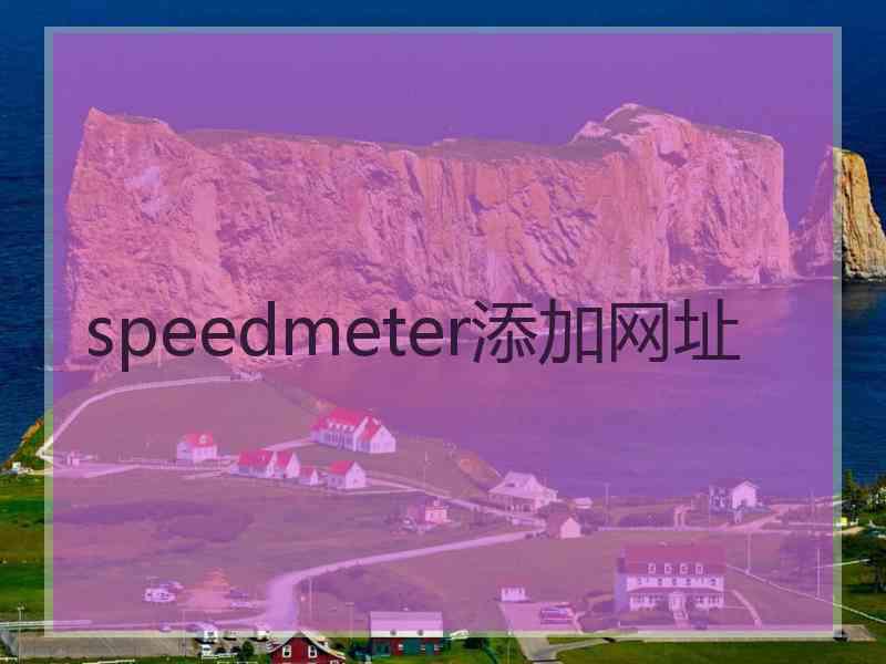 speedmeter添加网址