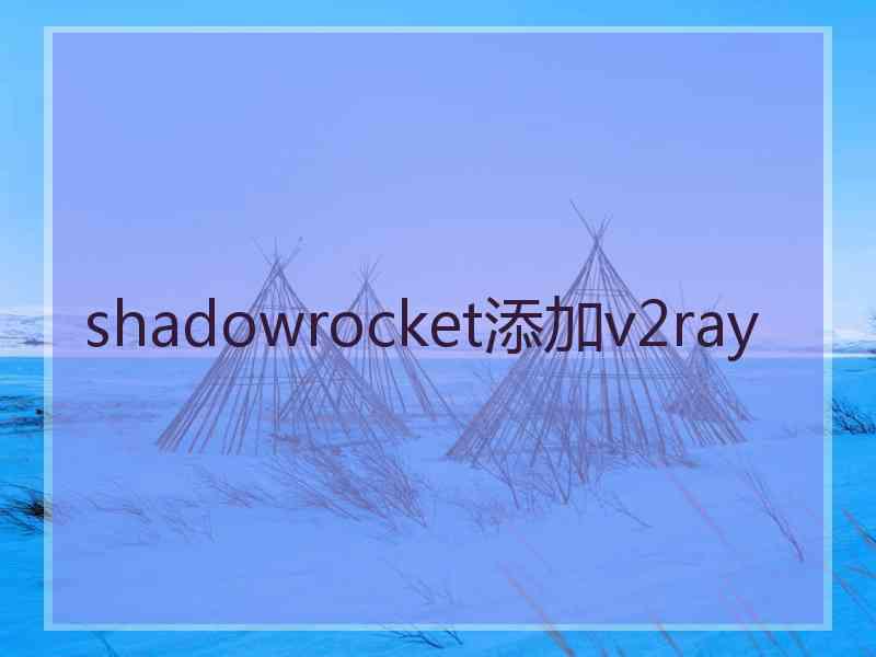 shadowrocket添加v2ray