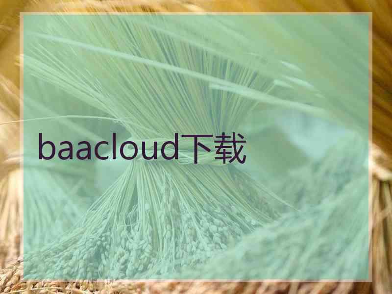 baacloud下载