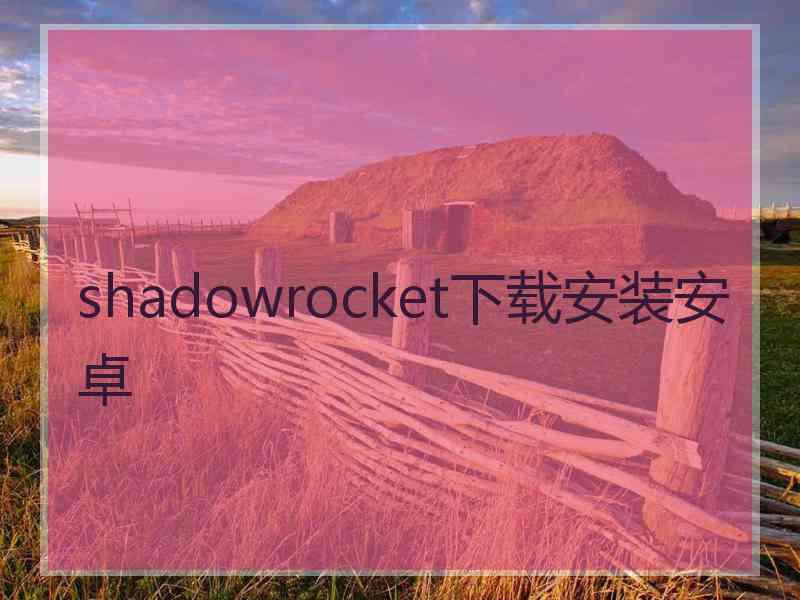 shadowrocket下载安装安卓