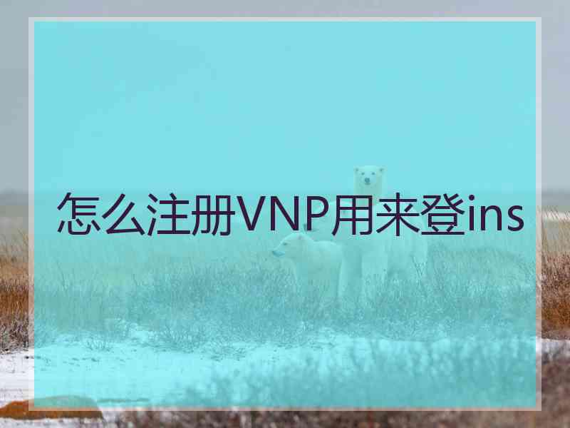 怎么注册VNP用来登ins