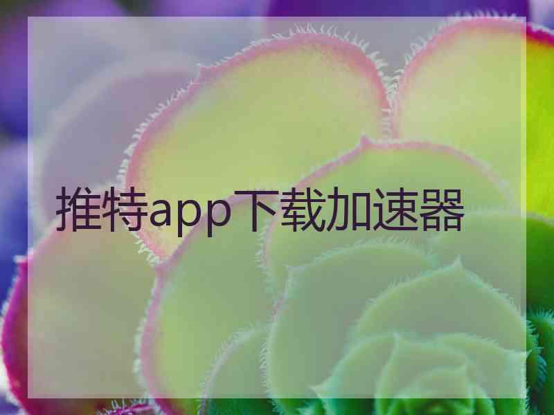 推特app下载加速器