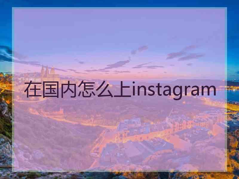 在国内怎么上instagram