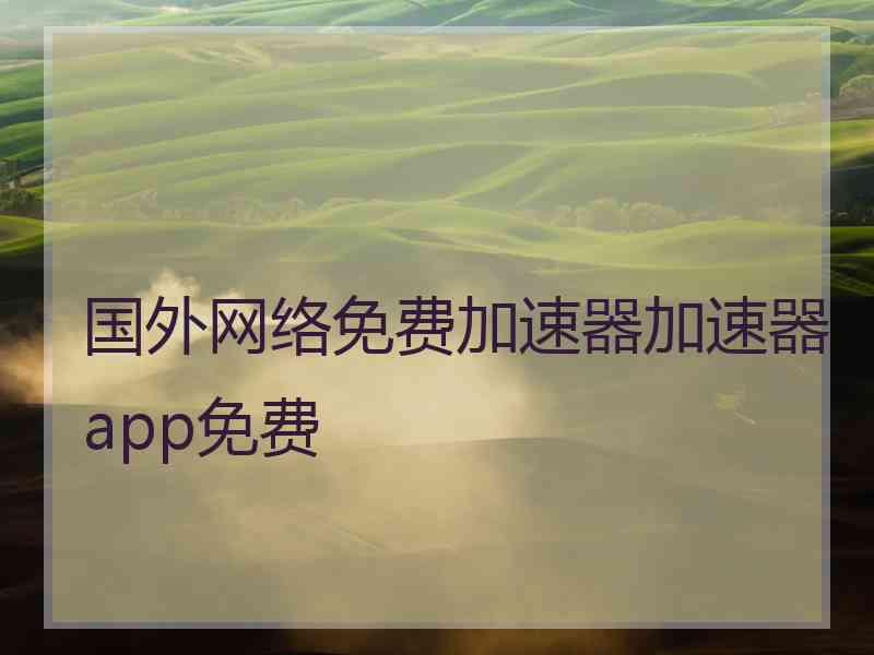 国外网络免费加速器加速器app免费