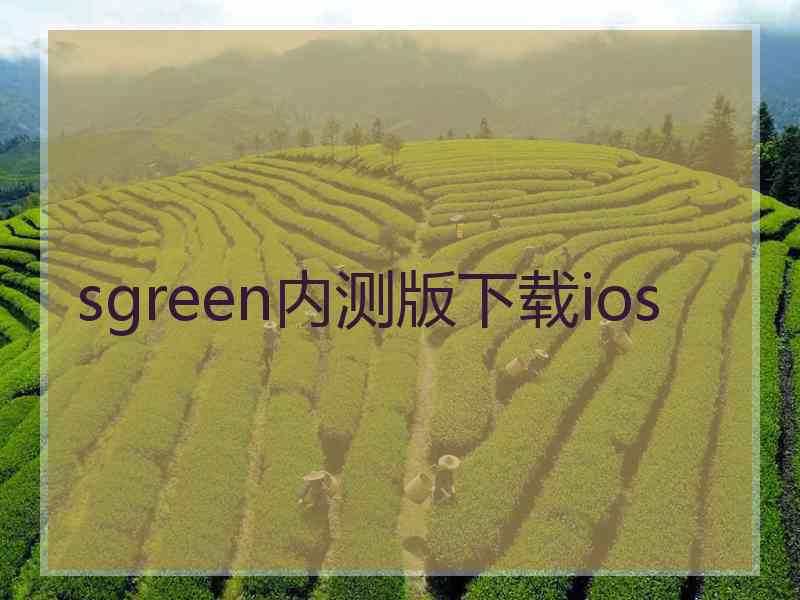 sgreen内测版下载ios