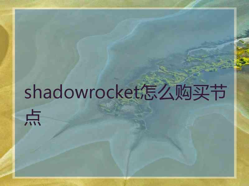 shadowrocket怎么购买节点