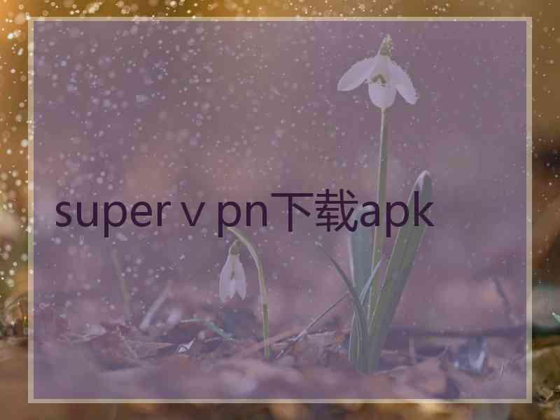 superⅴpn下载apk