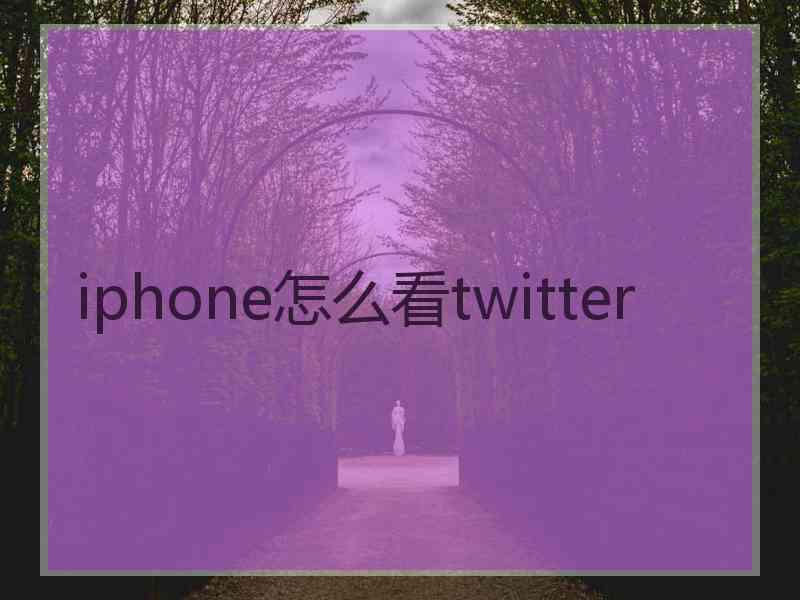 iphone怎么看twitter