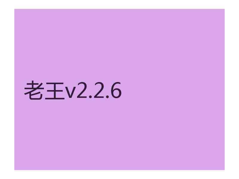 老王v2.2.6