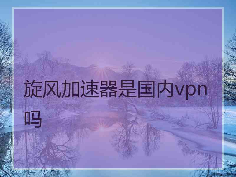 旋风加速器是国内vpn吗