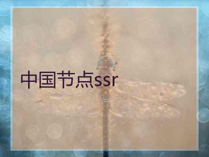 中国节点ssr