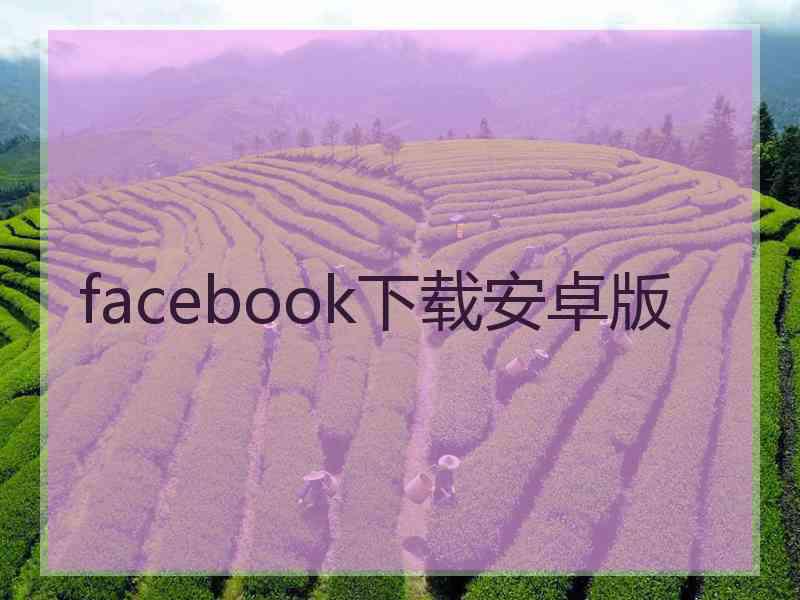 facebook下载安卓版