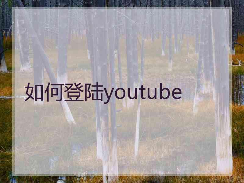 如何登陆youtube