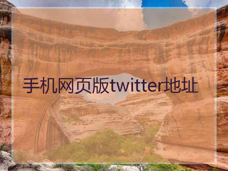 手机网页版twitter地址