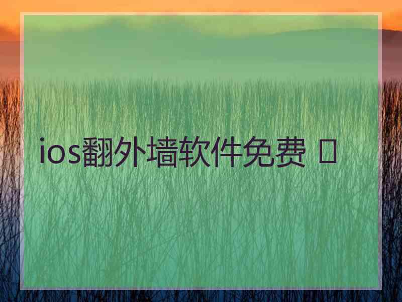 ios翻外墙软件免费 	