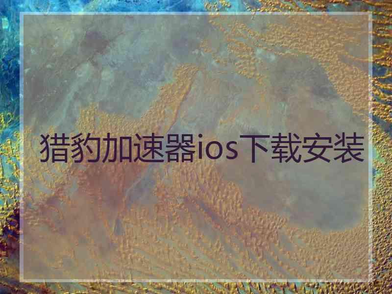 猎豹加速器ios下载安装