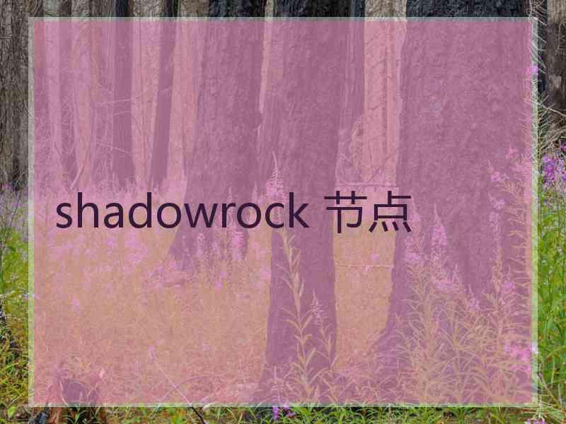 shadowrock 节点