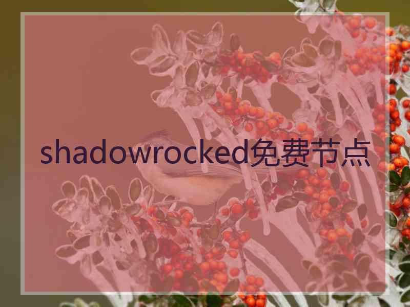 shadowrocked免费节点