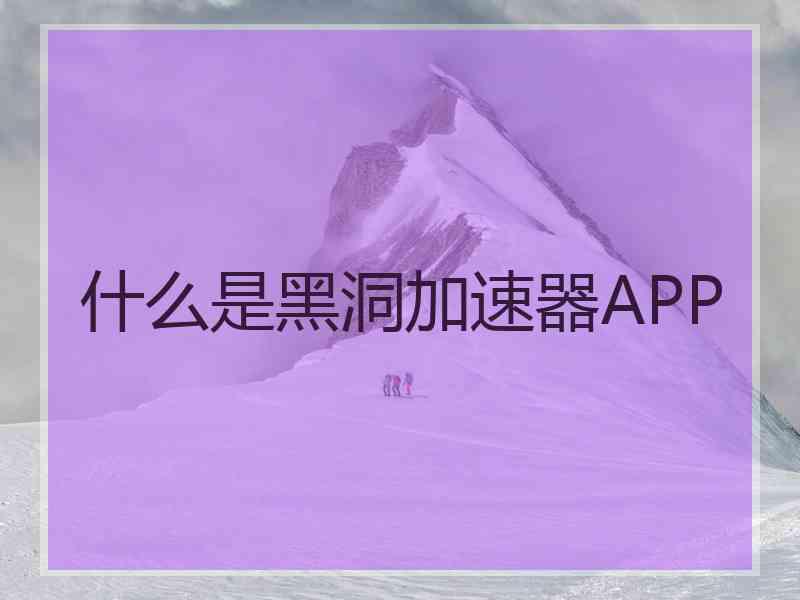 什么是黑洞加速器APP