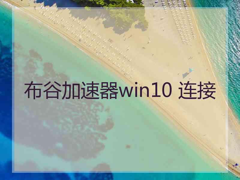 布谷加速器win10 连接