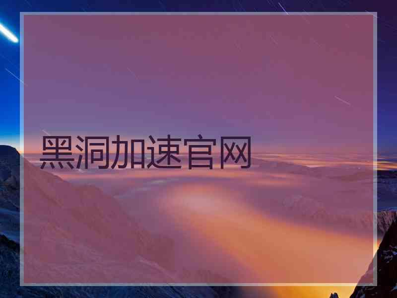 黑洞加速官网