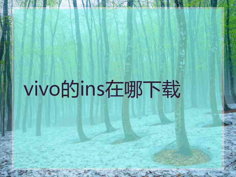 vivo的ins在哪下载