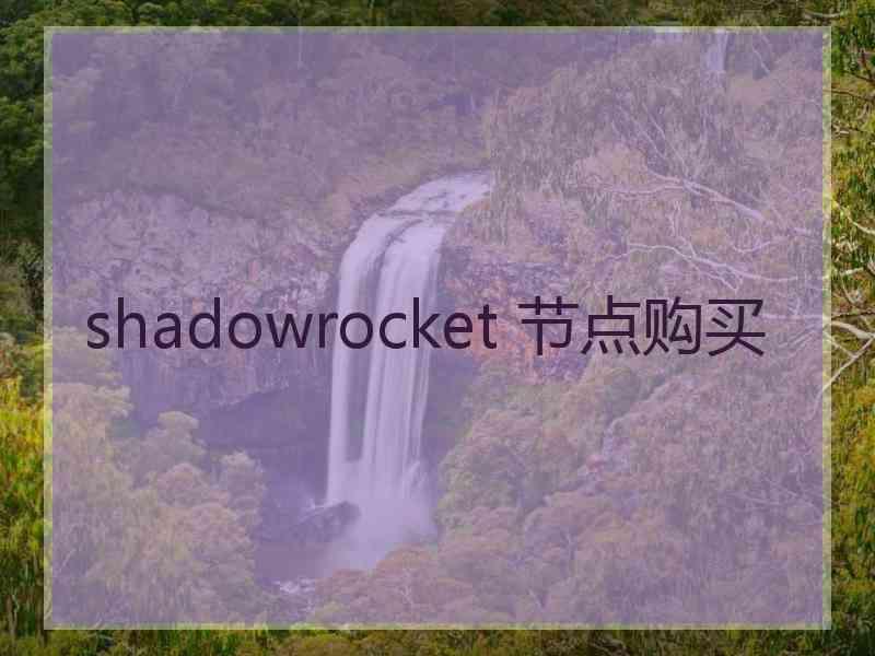 shadowrocket 节点购买