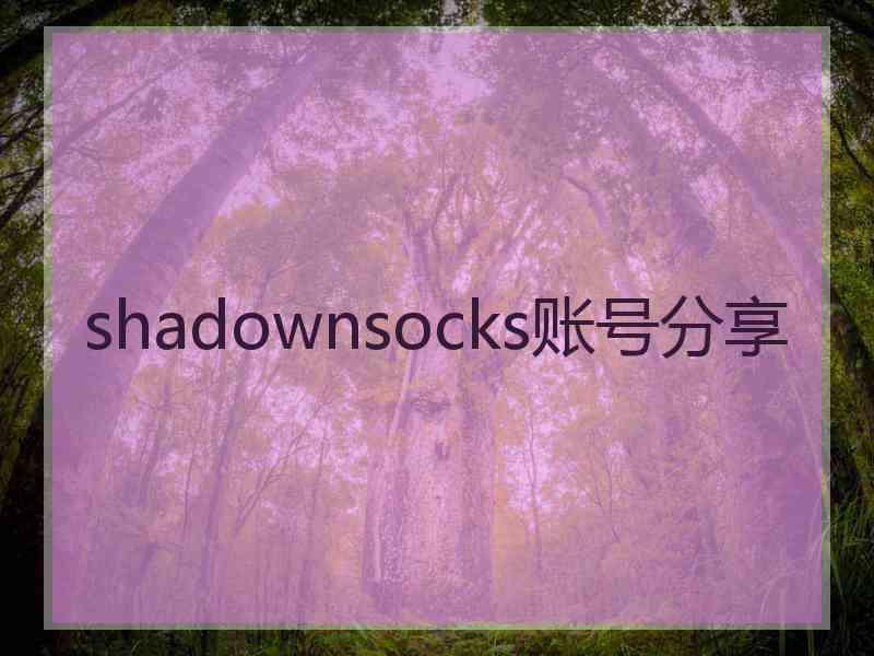 shadownsocks账号分享