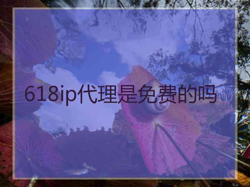 618ip代理是免费的吗