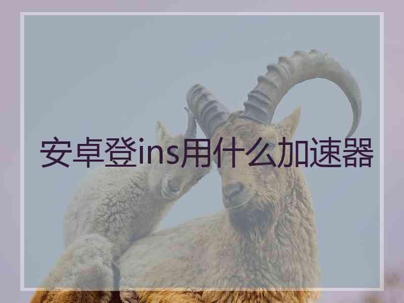 安卓登ins用什么加速器