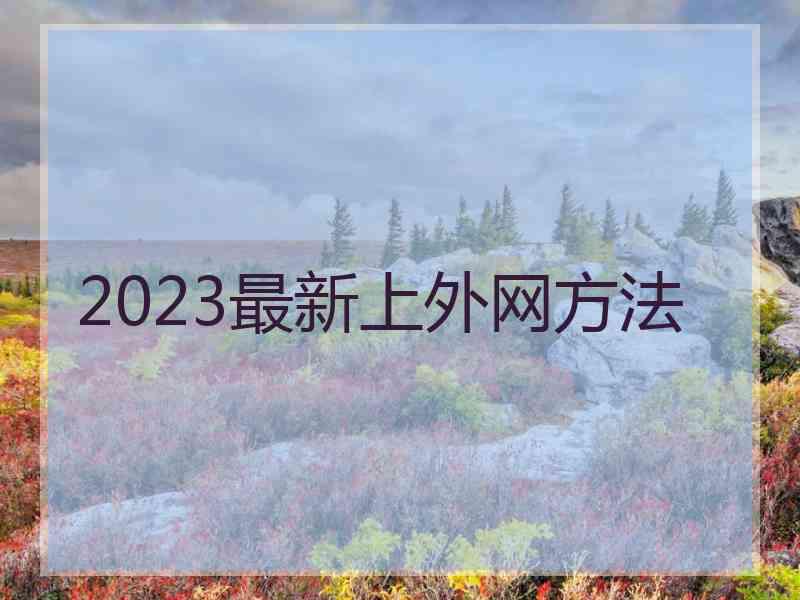 2023最新上外网方法