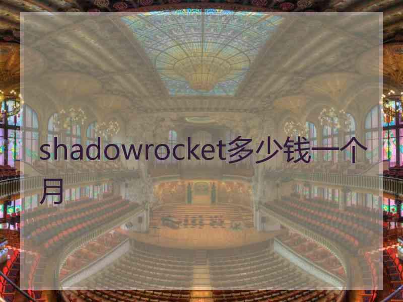 shadowrocket多少钱一个月