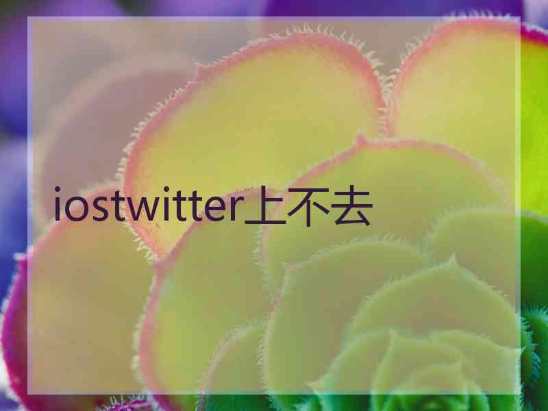 iostwitter上不去