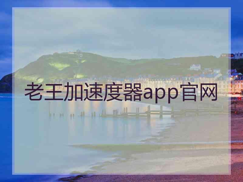 老王加速度器app官网