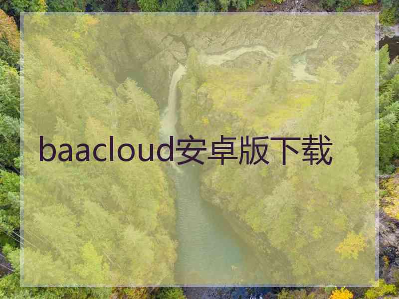 baacloud安卓版下载