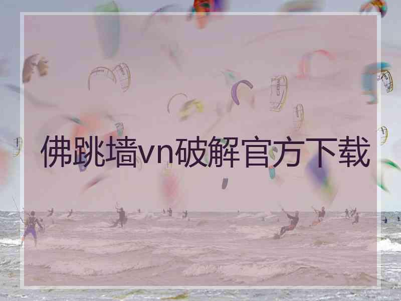 佛跳墙vn破解官方下载