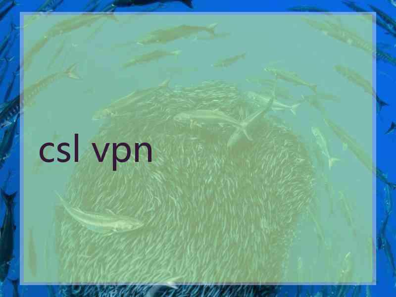 csl vpn