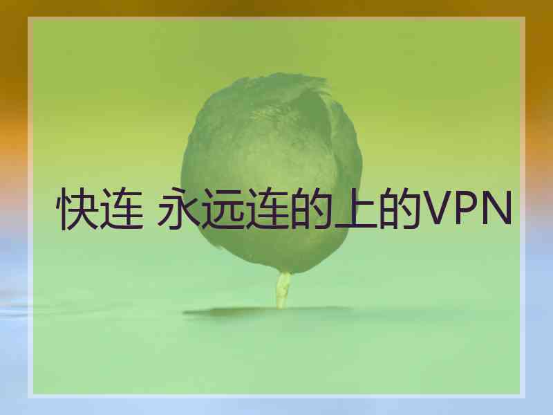 快连 永远连的上的VPN